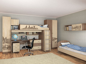 Детская комната Орион (комплект 2) в интернет-портале Алеана-Мебель