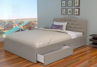 Кровать с мягким изголовьем Лора в интернет-портале Алеана-Мебель