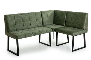 Кухонный диван Реал 66 см Бител цвет обивки велюр мохито в сочетании с диваном Реал 110 см и угловым модулем общий вид