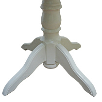 Стол из массива Грэксон-1 дуга ВМК-Шале в цвете слоновая кость массивная устойчивая ножка