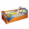 Кровать детская Диана 2 ВМК-Шале цвет груша общий вид с постелью