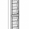 Шкаф для книг МК 48 модуль 196 Корвет схема