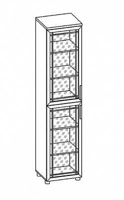 Шкаф для книг МК 48 модуль 196 Корвет схема