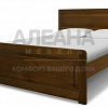 Кровать Грин Дэй ВМК-Шале цвет орех общий вид с постелью
