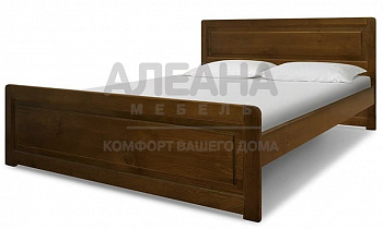 Кровать Грин Дэй ВМК-Шале цвет орех общий вид с постелью