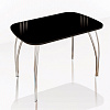 Стол обеденный 800 со стеклом Лотос (Лакобель черный) в интернет-портале Алеана-мебель