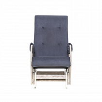 Кресло глайдер модель 708 (Ткань Verona Denim Blue + дуб шампань с патиной) вид спереди