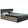 Кровать с настилом ДСП Наоми КР-11 160х200, дуб каньон/графит в интернет-портале Алеана-Мебель
