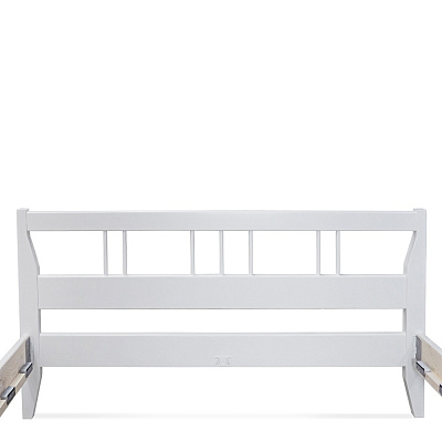 Кровать Елена 2 ВМК-Шале в белом цвете спинка вид прямо