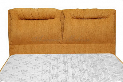Кровать Джулия ВМК-Шале оранжевая спинка крупным планом