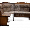 Кухонный диван из массива Себастьян ВМК-Шале цвет каштан вид с боку