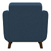 Кресло мягкое Лео, синий (Арника) вид сзади