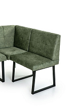 Кухонный диван Реал 66 см Бител цвет обивки велюр мохито в сочетании с угловым модулем вид сбоку