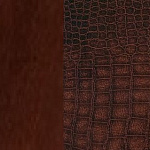 Берёзовая фанера, покрыта эмалью Орех / Экокожа Antik crocodile
