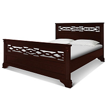 Кровать из массива Пенелопа ВМК-Шале цвет махагон общий вид изделия