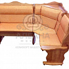 Кухонный диван из массива Себастьян ВМК-Шале цвет дуб