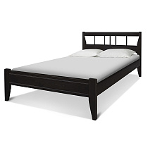 Кровать Маэстро 1 ВМК-Шале цвет венге общий вид с постелью