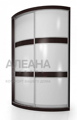 Угловой радиусный шкаф-купе Мебелайн 1 в интернет-портале Алеана-Мебель