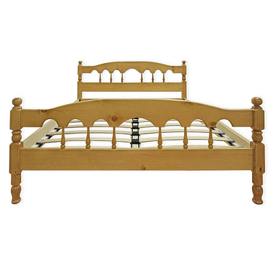 Кровать Капелла ВМК-Шале цвет ольха вид со стороны изножья