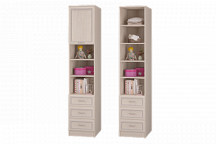 Шкаф для книг с ящиками и дверкой Верона в интернет-портале Алеана-Мебель
