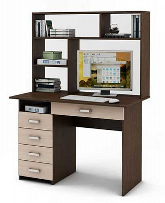 Компьютерный стол Лайт-4Я, 5Я с надстройкой в интернет-портале Алеана-Мебель