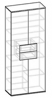 Схема шкафа распашного Мебелайн-3