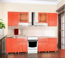 Кухня Веста 26 (оранжевая) в интернет-портале Алеана-Мебель