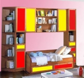 Детская стенка с кроватью Гном 2 в интернет-портале Алеана-Мебель