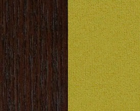 Берёзовая фанера Венге текстура / Ткань Велюр V28 желтый
