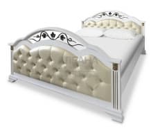 Кровать из массива с мягким изголовьем Элизабет-1 в интернет-портале Алеана-Мебель