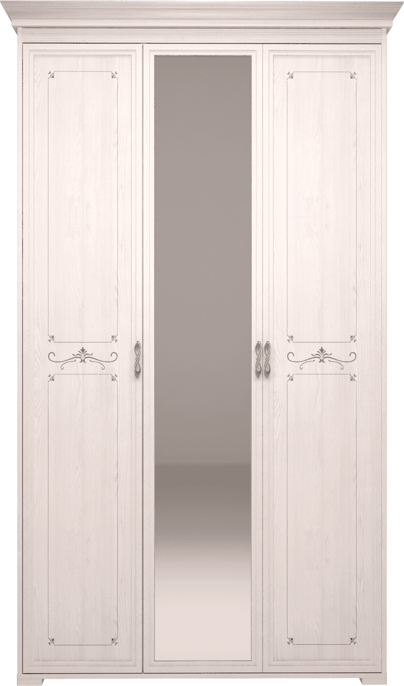 Шкаф для платья и белья 3 х дверный с ЗЕРКАЛОМ Афродита 06 (без карниза)