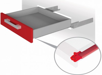 Направляющие 100% выдвижения скрытого монтажа 