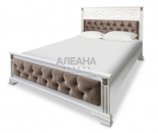 Кровать из массива с мягким изголовьем Шарлотта в интернет-портале Алеана-Мебель