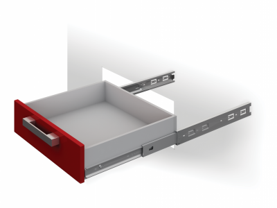 Направляющие 100% выдвижения (без доводчика, с доводчиком