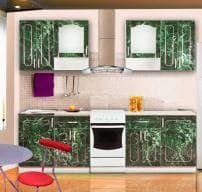 Кухня Веста 26  (зеленая) в интернет-портале Алеана-Мебель