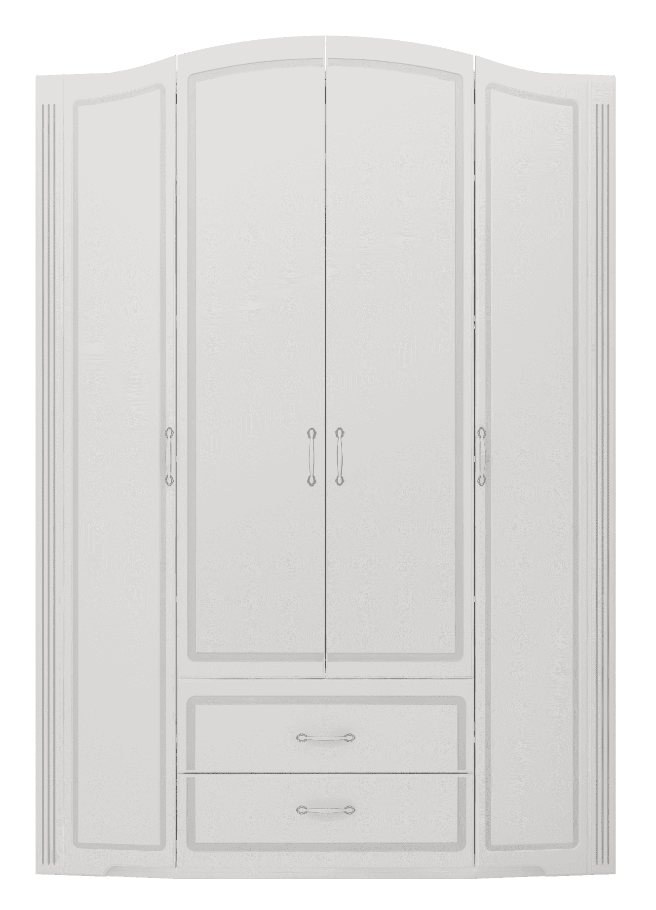 Шкаф для одежды 4-х дверный с ящиками (без зеркал) Виктория 02