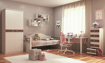 Молодежная комната Саманта для девочки (комплект 3) в интернет-портале Алеана-Мебель