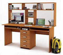 Компьютерный стол Лайт-11К с надстройкой в интернет-портале Алеана-Мебель