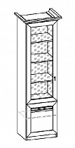 Шкаф для книг МК 58 модуль 316 Корвет схема