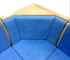 Кухонный диван из массива Розенлау угловой ВМК-Шале угловой элемент
