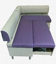 Кухонный уголок Поликс со спальным местом Палитра серый + фиолетовый