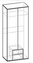 Схема шкафа распашного Мебелайн-2