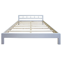Кровать Икея ВМК-Шале цвет белый каркас вид со стороны изножья