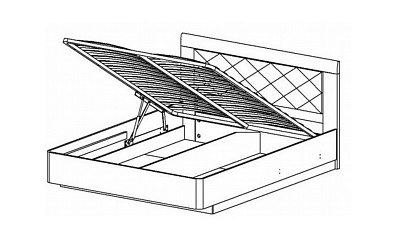 Кровать с подъемным механизмом МК 44 модуль 28 Корвет схема