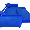 Угловой диван Амстердам велюр синий Фотодиван в разложенном виде