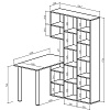 Стол со стеллажом Феликс 16 ВМФ схема чертеж