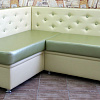 Кухонный угловой диван Престиж PLT (светло-зеленый+бежевый искусственная кожа))