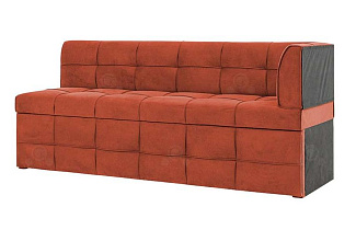 Кухонный диван Атлас с углом Седьмая карета оранжевый