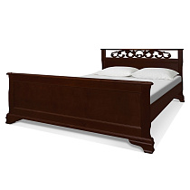 Кровать из массива Версаль ВМК-Шале цвет махагон общий вид изделия