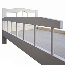 Кровать детская Ника ВМК-Шале цвет белый боковой бортик вблизи